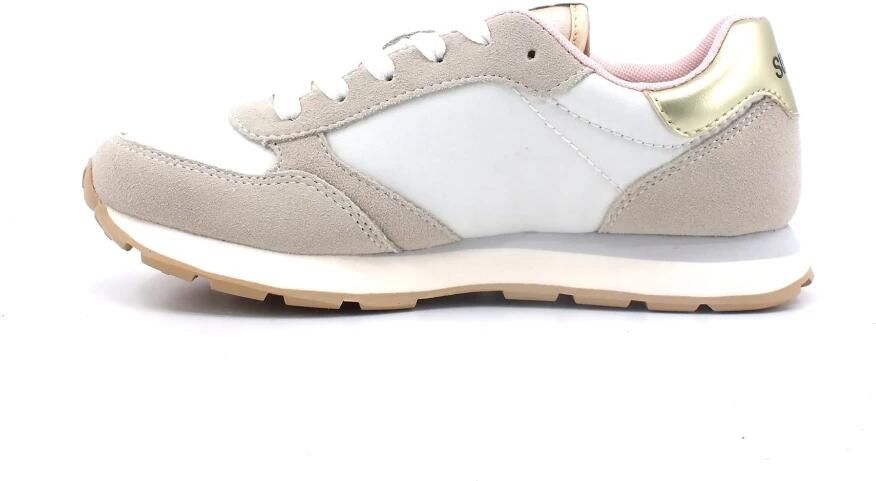 Sun68 Meisjes Ally Goud Zilver Suède Nylon Sneakers White Dames - Foto 2