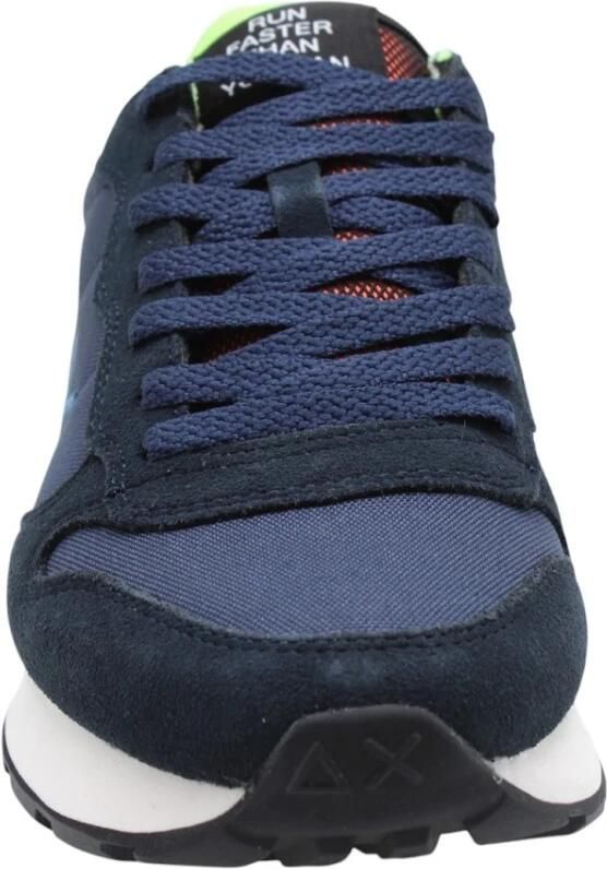 Sun68 Tom Fluo Heren Sneakers Schoenen Navy-Blauw Z46102 - Foto 8