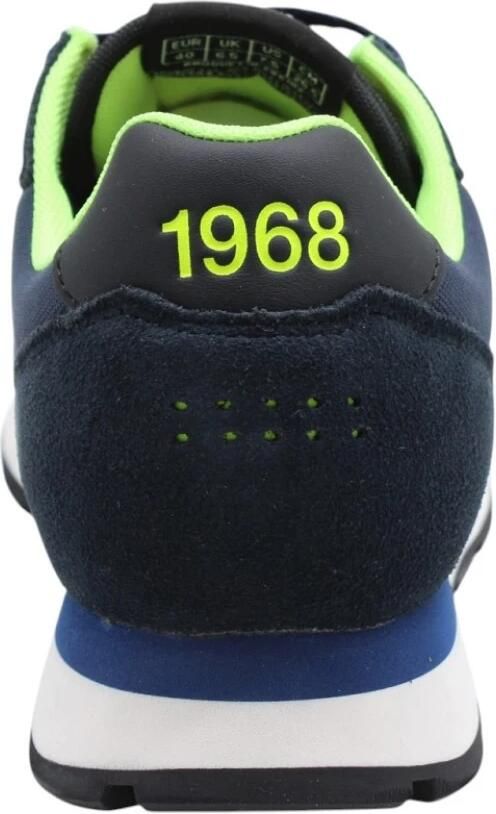 Sun68 Tom Fluo Heren Sneakers Schoenen Navy-Blauw Z46102 - Foto 9