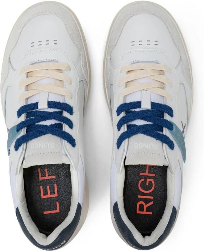 Sun68 Lage Sneakers Z36153 BIG BASKET EVO-527 0107 BIANCO NAVY