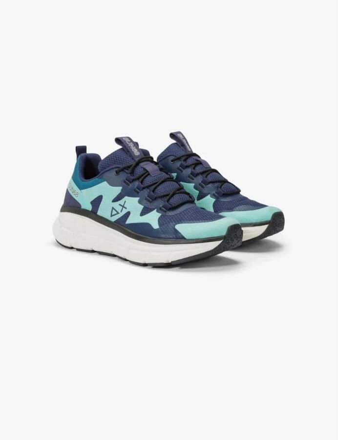 Sun68 Sportieve Sneaker Blauw Hemelsblauw Blue Heren