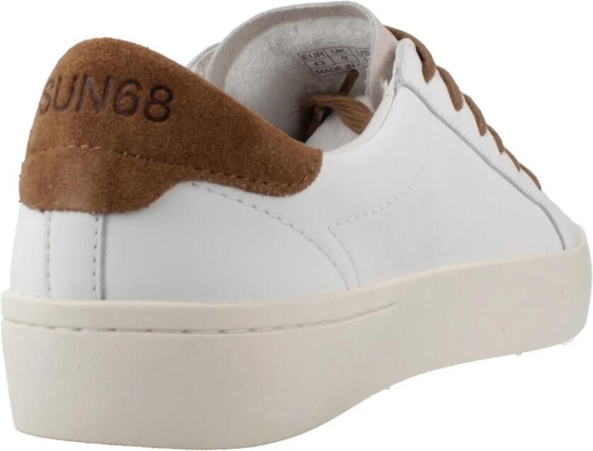 Sun68 Street Sneaker in leer wit en bruin White Heren - Foto 2