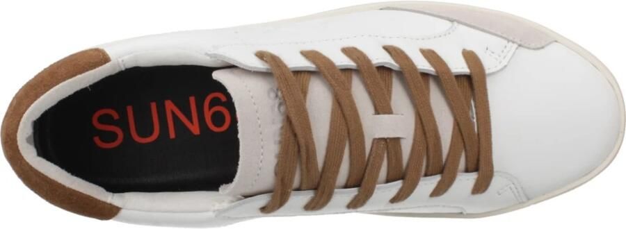 Sun68 Street Sneaker in leer wit en bruin White Heren - Foto 6