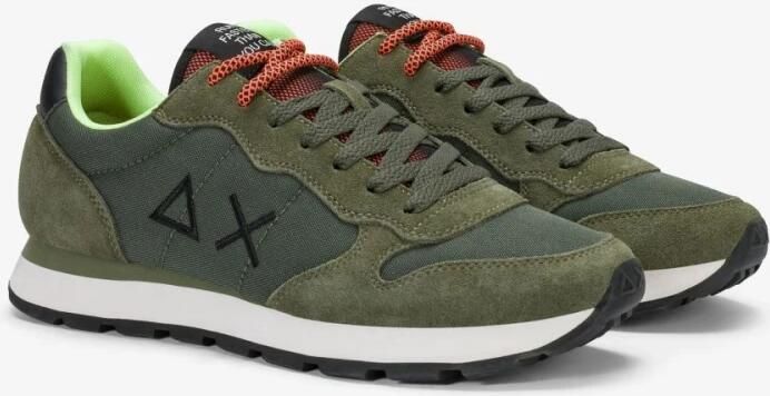 Sun68 Tom Fluo Heren Sneakers Schoenen Military-Groen Z46102 - Foto 3