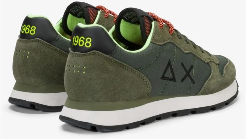 Sun68 Tom Fluo Heren Sneakers Schoenen Military-Groen Z46102 - Foto 5