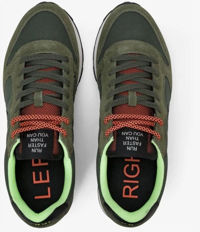 Sun68 Tom Fluo Heren Sneakers Schoenen Military-Groen Z46102 - Foto 4