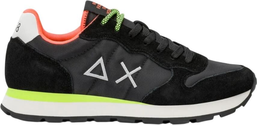 Sun68 Tom Fluo Heren Sneakers Schoenen Zwart Z36102