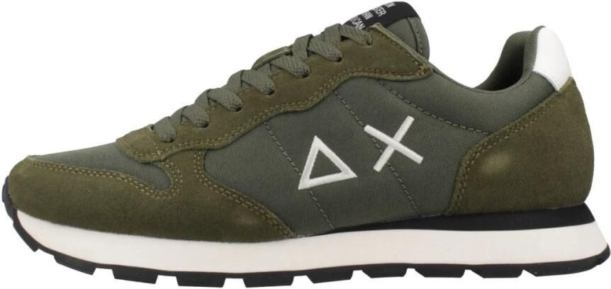 Sun68 Heren Lage sneakers Tom Solid Groen Textiel