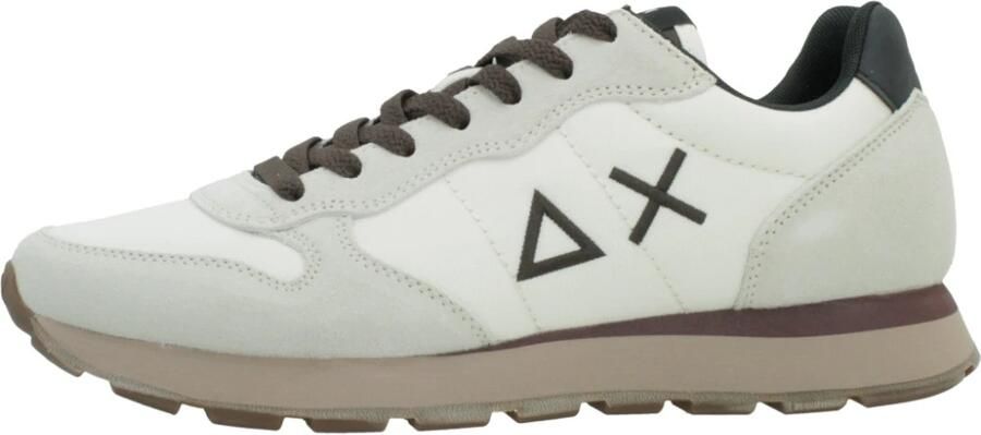 Sun68 Tom Solid Heren Sneakers Schoenen Wit-Bruin Z46101 - Foto 10