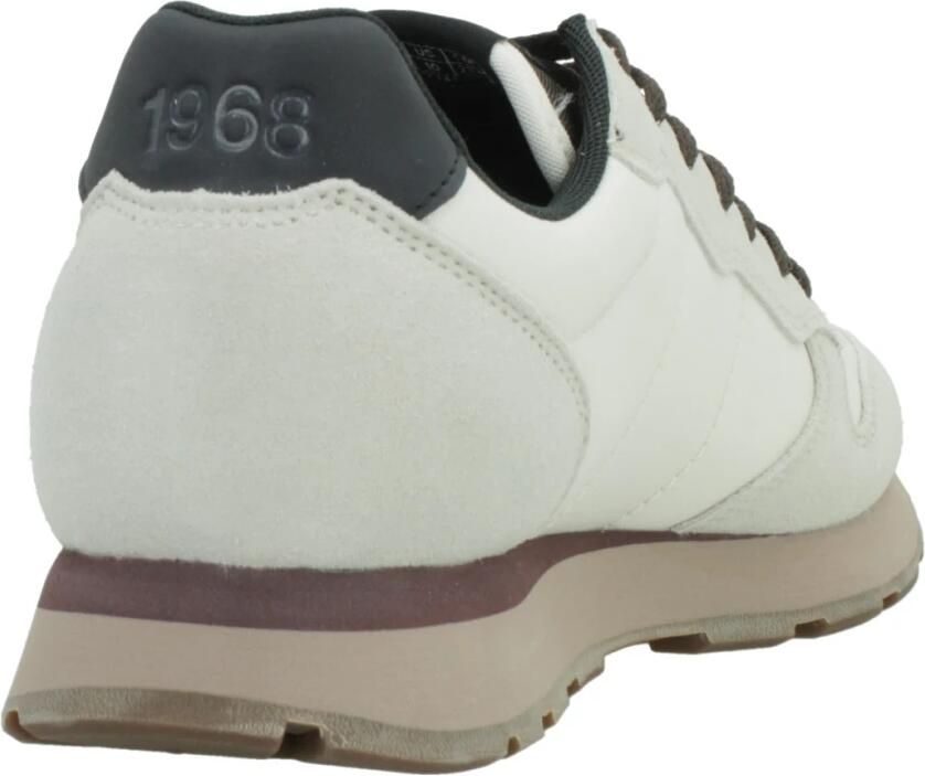 Sun68 Tom Solid Heren Sneakers Schoenen Wit-Bruin Z46101 - Foto 5