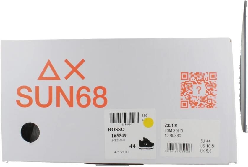 Sun68 Tom Solid Heren Sneakers Schoenen Rood Z35101 - Foto 4