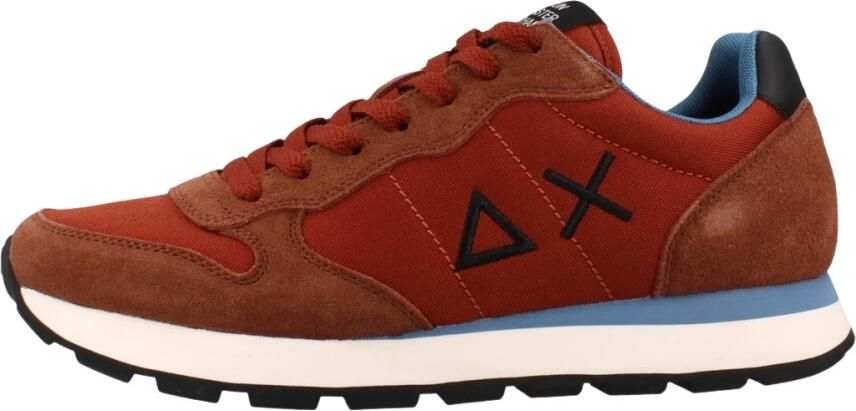 Sun68 Tom Solid Heren Sneakers Schoenen Rust-Rood Z46101