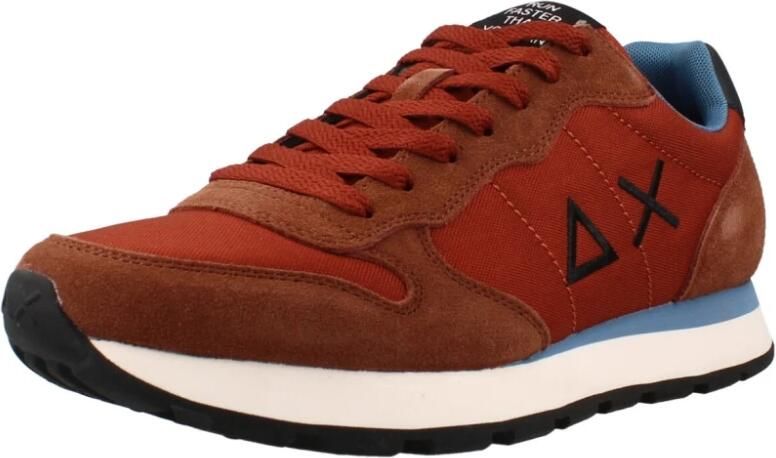 Sun68 Tom Solid Heren Sneakers Schoenen Rust-Rood Z46101 - Foto 6