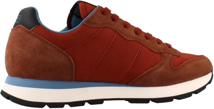 Sun68 Tom Solid Heren Sneakers Schoenen Rust-Rood Z46101 - Foto 4