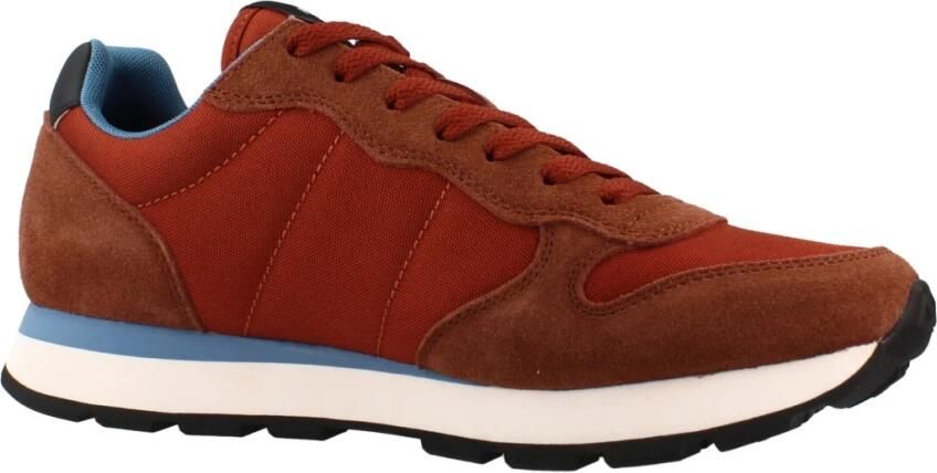 Sun68 Tom Solid Heren Sneakers Schoenen Rust-Rood Z46101 - Foto 5