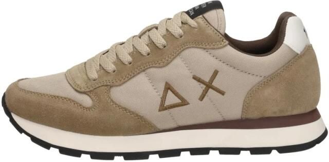 Sun68 Heren Lage Sneakers Solide Stijl Beige