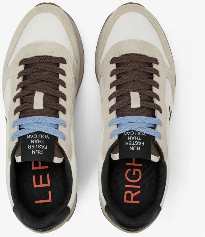 Sun68 Tom Solid Heren Sneakers Schoenen Wit-Bruin Z46101 - Foto 6