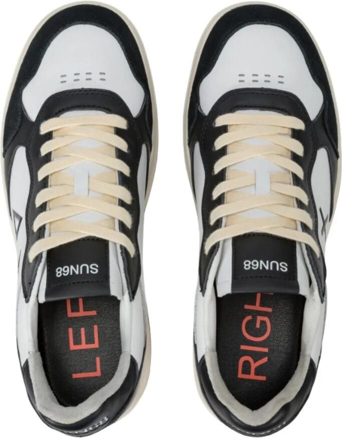 Sun68 Vieze witte sneakers met zwarte details - Foto 2