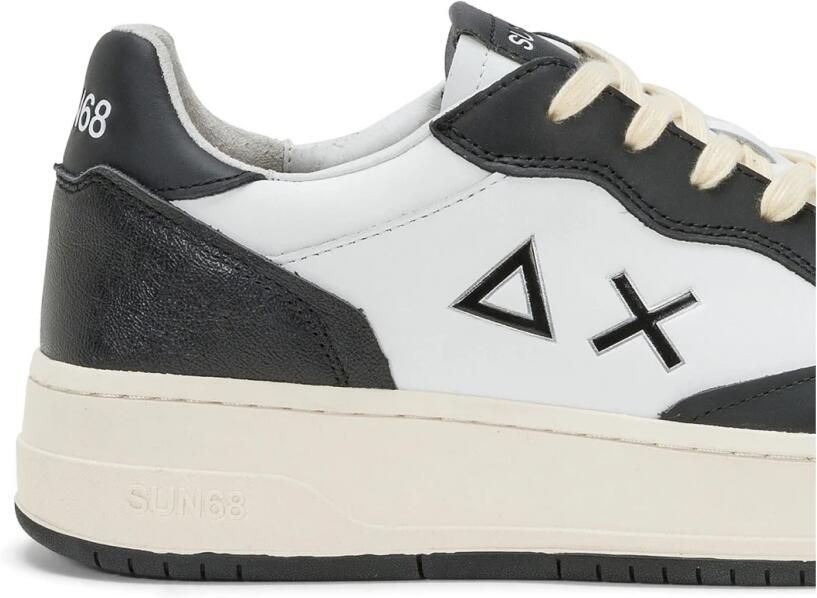 Sun68 Vieze witte sneakers met zwarte details - Foto 3