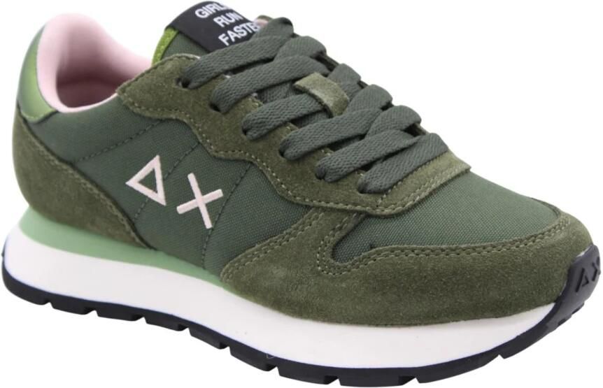 Sun68 Groene Sneakers Lichtgewicht Comfortabel Stijlvol