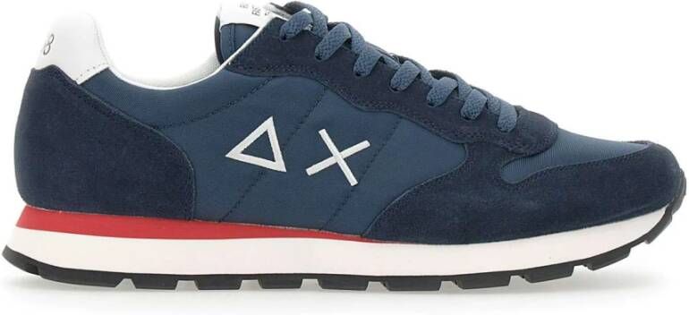 Sun68 Tom Solid Blauwe Heren Sneakers