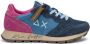 Sun68 Vintage Casual Sneaker Blauw Nylon Suède - Thumbnail 1