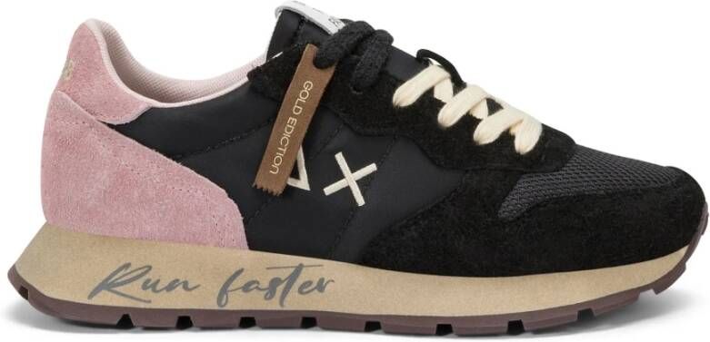 Sun68 Vintage Casual Sneaker Zwart Stof Vrouw