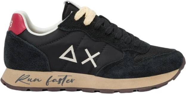 Sun68 Vintage Nylon Sneakers met Geborduurd Logo