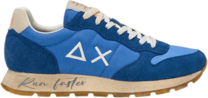 Sun68 Vintage Sneaker Blauw Cream Oranje 1968 Blue Heren