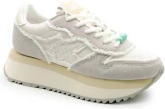 Sun68 Witte Canvas Sneakers Big Stargirl White Dames