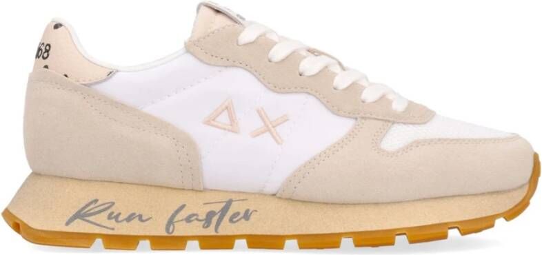 Sun68 Witte lage top sneakers BiancoPanna