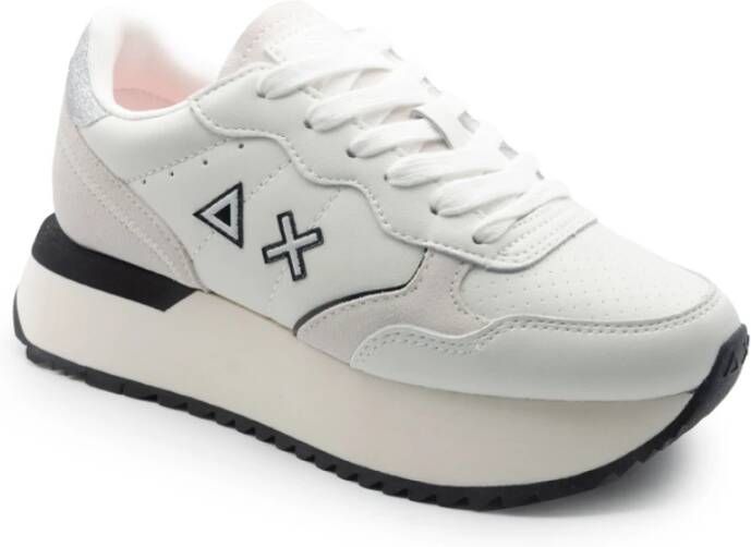 Sun68 Witte leren sneakers Big Ally White Dames