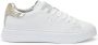 Sun68 Witte leren sneakers met metallic details - Thumbnail 1
