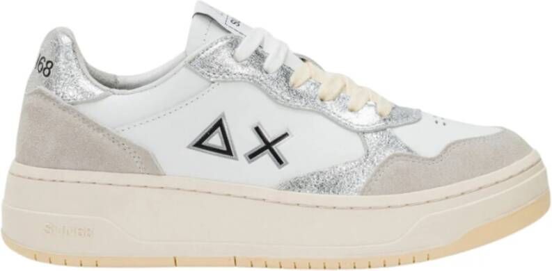 Sun68 Witte platte schoenen Basket Love Multicolor Dames