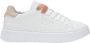 Sun68 Witte en roze leren sneakers Grace Leather White Dames - Thumbnail 1