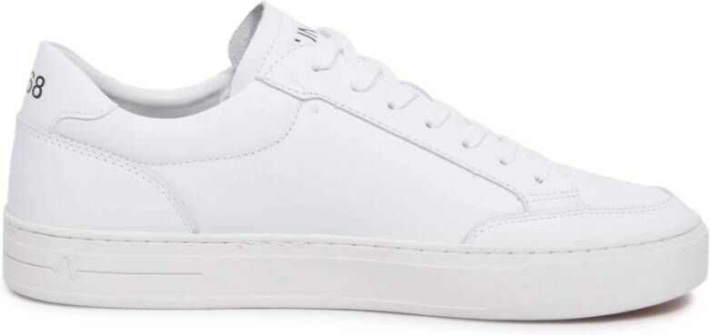 Sun68 Tennis Skate Sneakers Wit Leer White Heren
