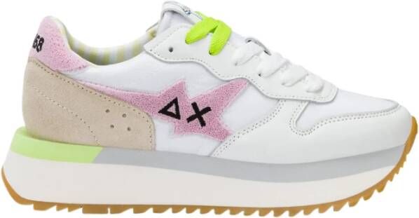 Sun68 Witte Sneakers Big Stargirl Spongee