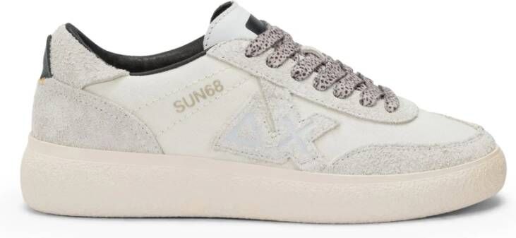 Sun68 Witte Sneakers Logo Detail