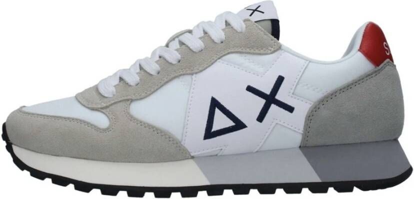 Sun68 Witte Solid Suede Nylon Hardloopschoen White Heren