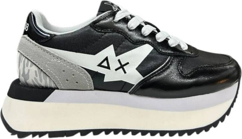 Sun68 Zwarte lage sneakers
