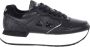 Sun68 Zwarte Leren Sneaker met Glitter Inzetstuk Black Dames - Thumbnail 1