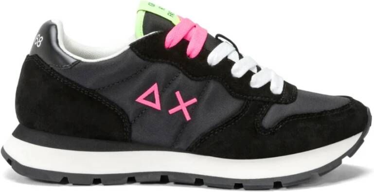 Sun68 Zwarte Sneakers met Handgemaakte EVA Zool