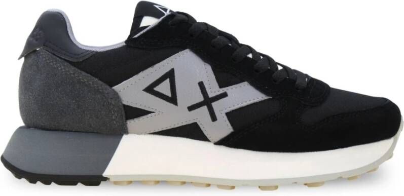 Sun68 Sneakers van Nylon en Suède met Leren Details
