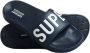 Superdry Code Core Vegan Pool Slide Heren Slippers Donkerblauw Wit - Thumbnail 2