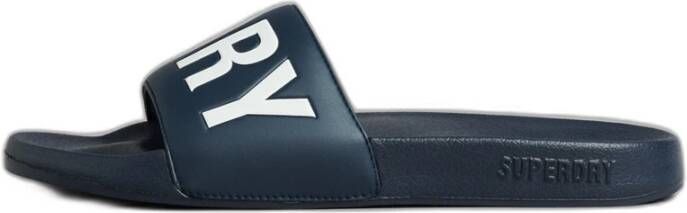 Superdry Code Core Vegan Pool Slide Heren Slippers Donkerblauw Wit - Foto 8