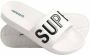 Superdry Sport Code Core Pool Slide badslippers kobaltblauw wit - Thumbnail 2