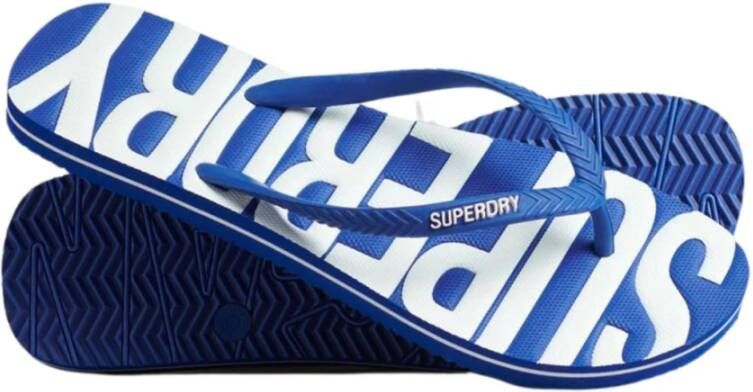 Superdry Vintage Vegan Teenslippers Blauw Heren