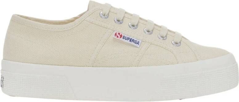 Superga Beige Platform Sneakers Beige Dames