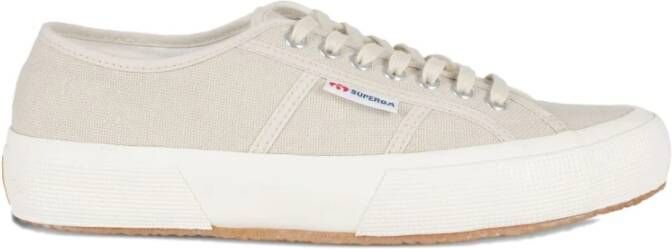 Superga Beige Veterschoenen met Flatformzool