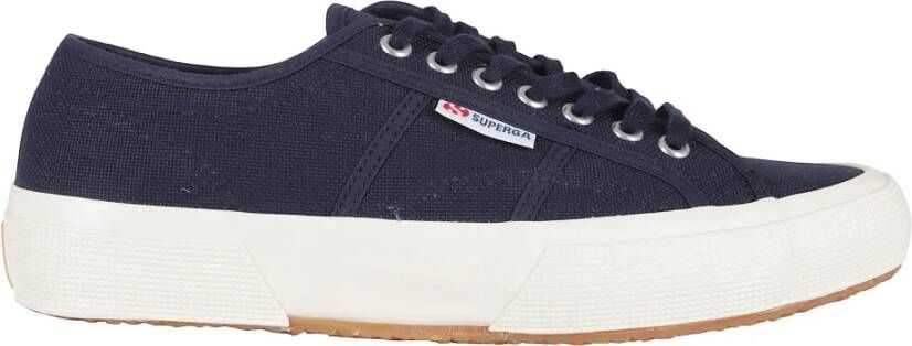 Superga Blauwe Canvas Sneakers met Logo Detail